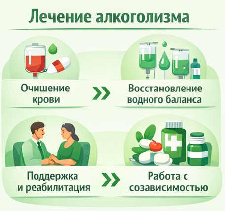 лечение алкоголизма в Дигоре этапы
